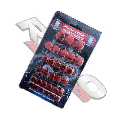 Kit Tapas Cubre Tornillos Rojo