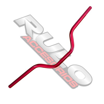 Manubrio Bajo Anodizado Rojo