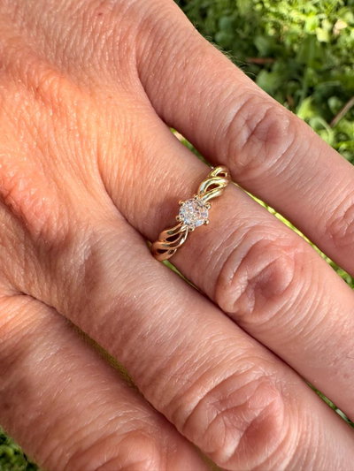 ANILLO ACERO DORADO- COD 166