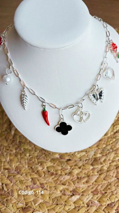 COLLAR DE ACERO BLANCO