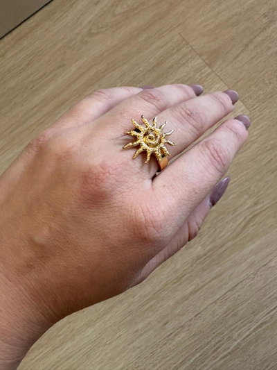 ANILLO DE ACERO DORADO - SALDO Cod 187