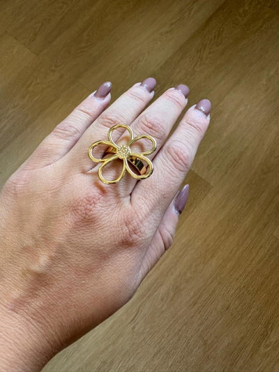 ANILLO DE ACERO DORADO - SALDO Cod 187