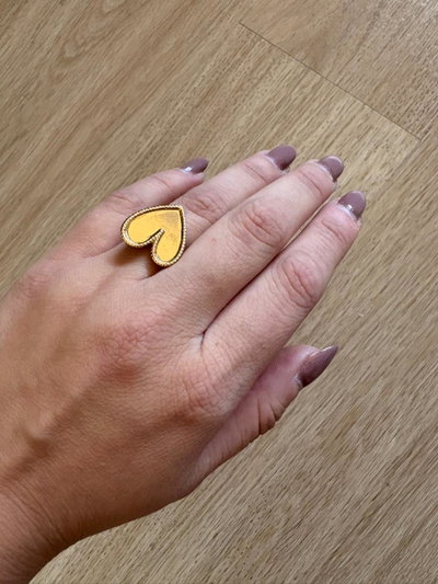 ANILLO DE ACERO DORADO - SALDO Cod 187