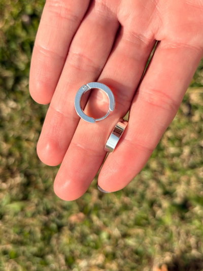 ARO ARGOLLA CINTA ACERO BLANCO