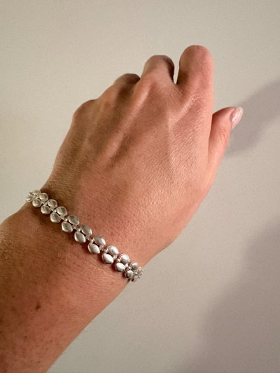 PULSERA DE PLATA LAMINADA ESLABÓN CHATO- COD 237
