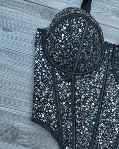 Corset Luisiana plateado 