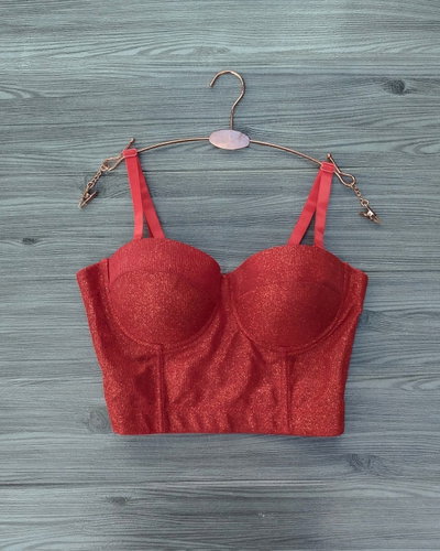 Bustier Rubí Rojo 