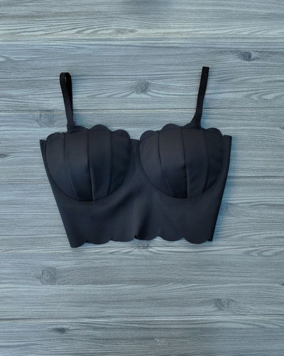 Top Sirena negro 