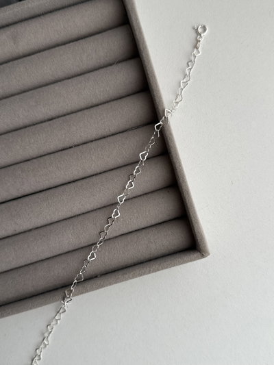 Pulsera eslabón corazón 