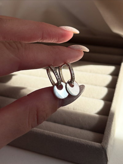 Aros micropave con dije 