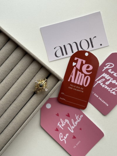 Par anillos “te amo en 100 idiomas”