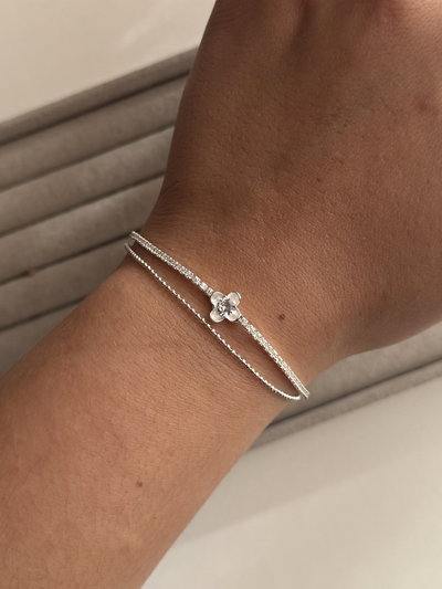 Pulsera regulable trébol 