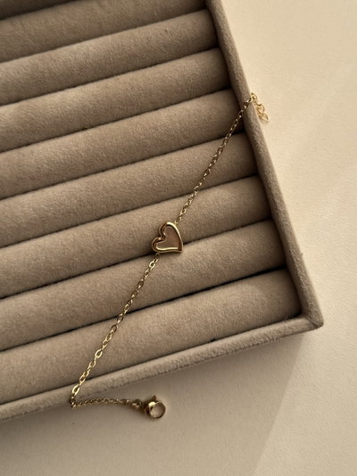 Pulsera corazón nácar 