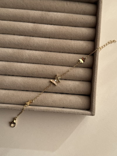 Pulsera mariposa nácar 