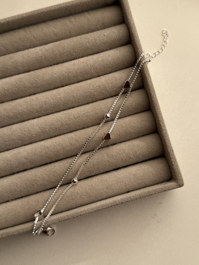 Pulsera doble corazones
