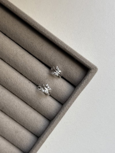 Aros mini mariposas 