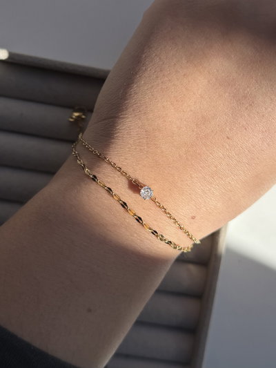 Pulsera doble cubic 