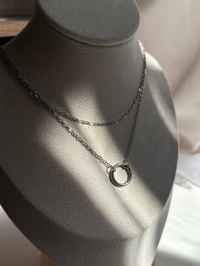 Conjunto doble dije círculo 