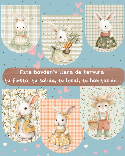 Banderín Dulces Conejitos (PRODUCTO DIGITAL)