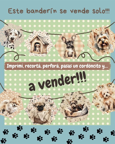 Banderín Dulces perritos (PRODUCTO DIGITAL)