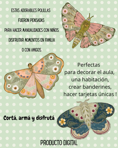 Polillas para cortar y armar (PRODUCTO DIGITAL)