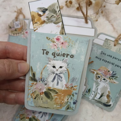 Tarjeta vasito gatitos (PRODUCTO DIGITAL)