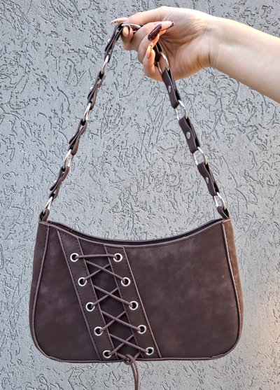 Mini bag REBEL DARK BROWN