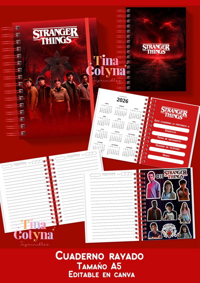 Cuaderno Rayado Stranger Things