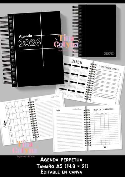 Agenda Blanco y negro