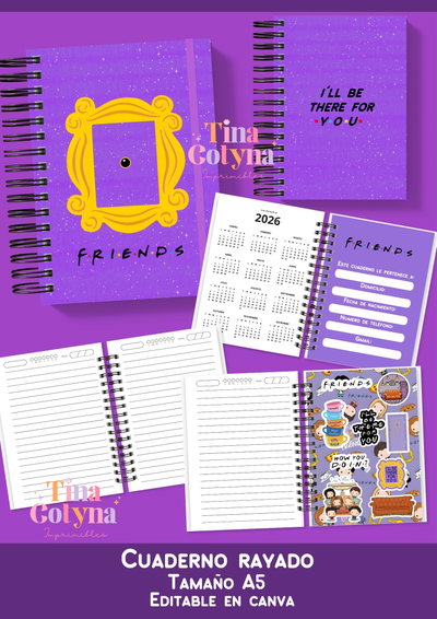 Cuaderno Rayado Friends