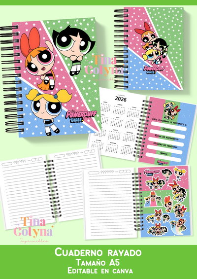 Cuaderno Rayado Las Chicas Superpoderosas