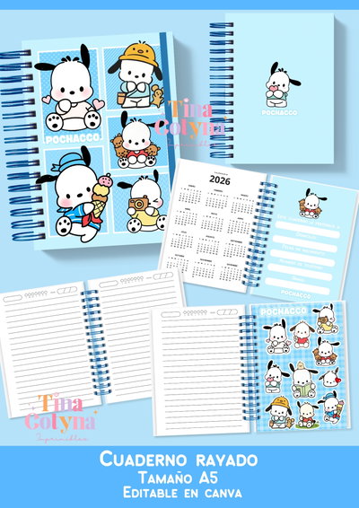 Cuaderno Rayado Pochacco