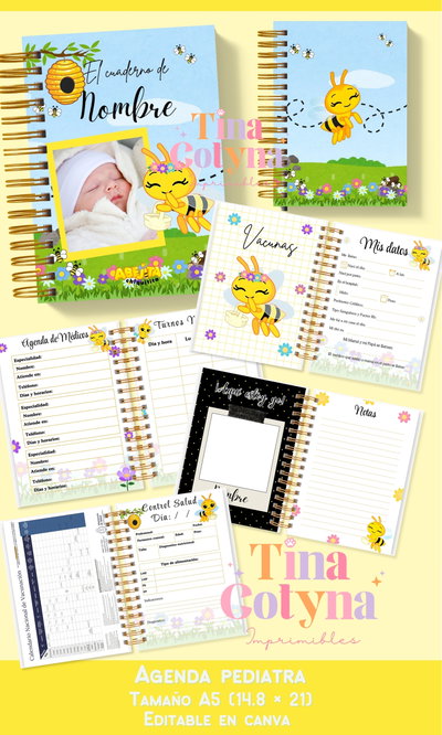 Agenda pediatra Abejita chiquita 