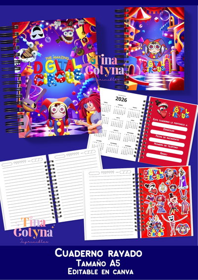 Cuaderno rayado Circo Digital 
