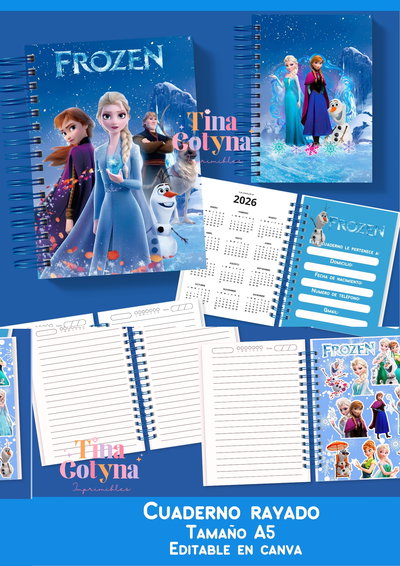 Cuaderno rayado Frozen 