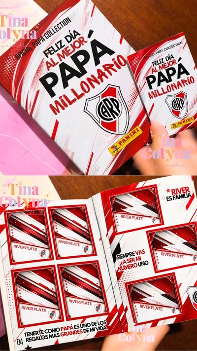 Álbum de figuritas Día del Padre River Plate 