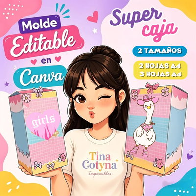 Súper Caja – Molde editable en Canva 
