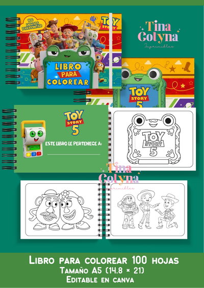 Libro para pintar Toy Story 100 dibujos