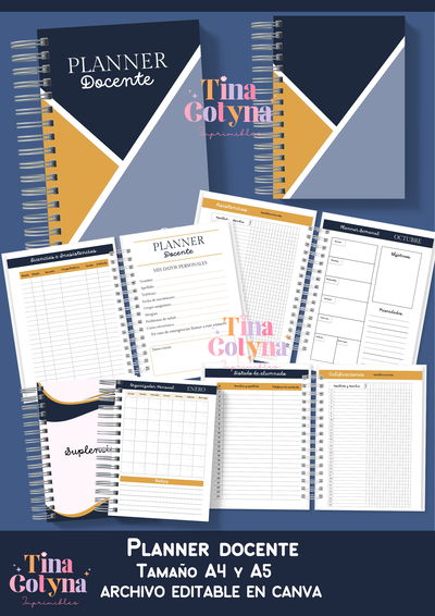 Planner Docente 2027 Azul