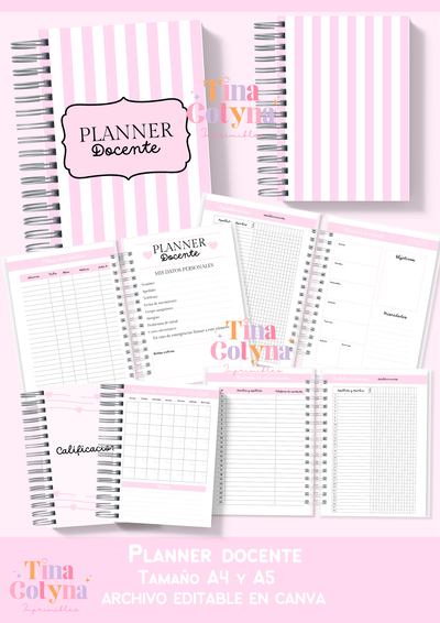 Planner Docente 2027 Rosa