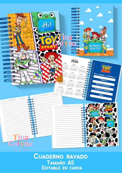 Cuaderno rayado Toy Story 