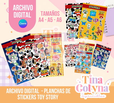 PLANCHAS DE STICKERS TOY STORY 
