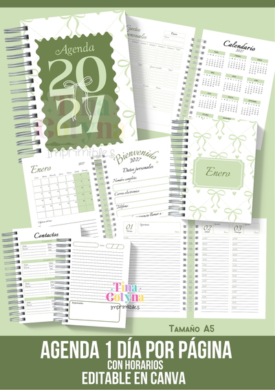 AGENDA 2027 | UN DÍA POR PÁGINA | DISEÑO MOÑOS VERDES