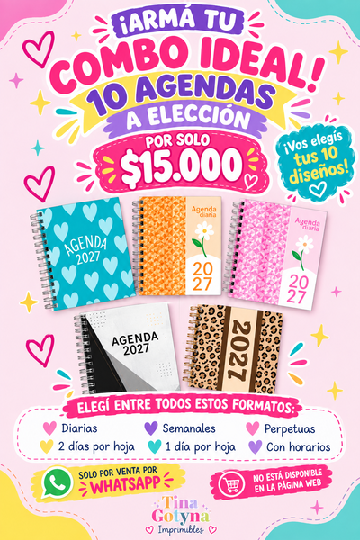 Pack de 10 Agendas a Elección