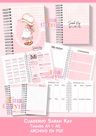 Cuaderno Sarah Kay Rosa