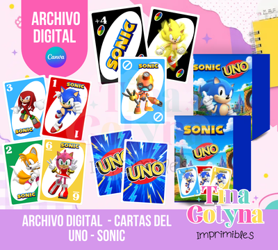 JUEGO DE CARTAS UNO - SONIC 