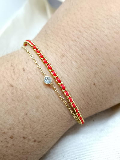 PULSERA GRECIA - ACERO QUIRURGICO ENCHAPADO EN ORO 18K