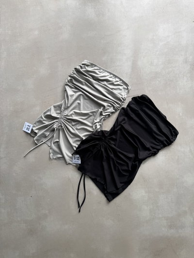 Vestido frunce microfibra
