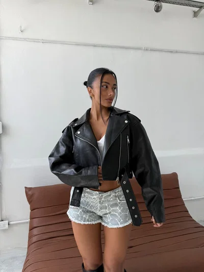Chaqueta Zara Ecocuero Oversize