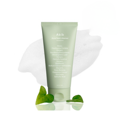 Limpiador facial en espuma para el acné Heartleaf Foam 150 ml - ABIB